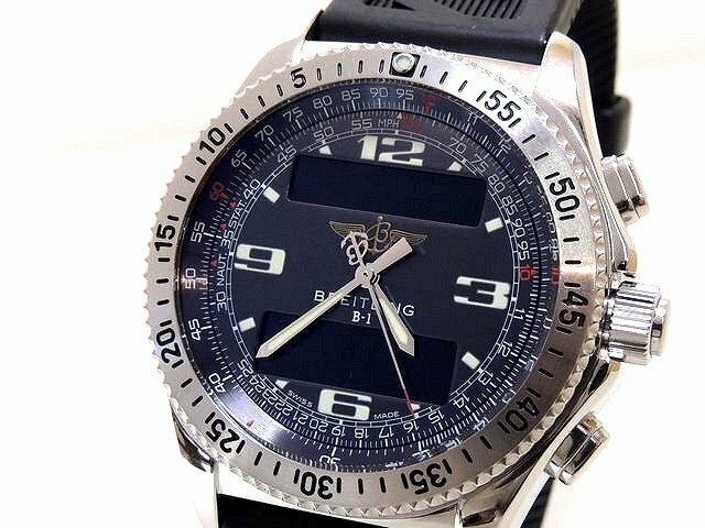 3F ブライトリング 時計 ■ B-1 A68062 プロフェッショナル クロノグラフ デジアナ クォーツ メンズ 腕時計 BREITLING □5G6DS