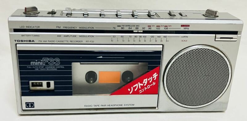TOSHIBA 東芝ラジオカセットレコーダーRT-F33 miniF33 ジャンク