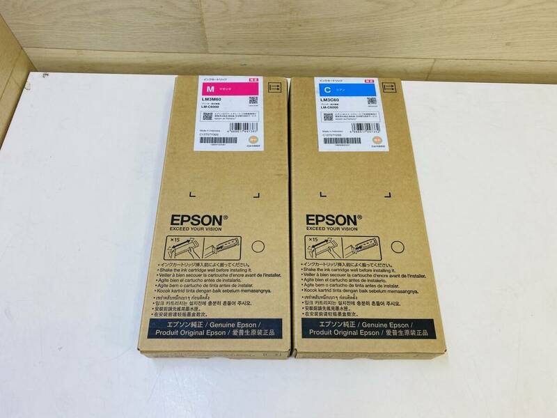 【未使用品/すべて期限内】EPSON/エプソン 純正インクカートリッジ2色 LM3M60マゼンタ LM3C60シアン