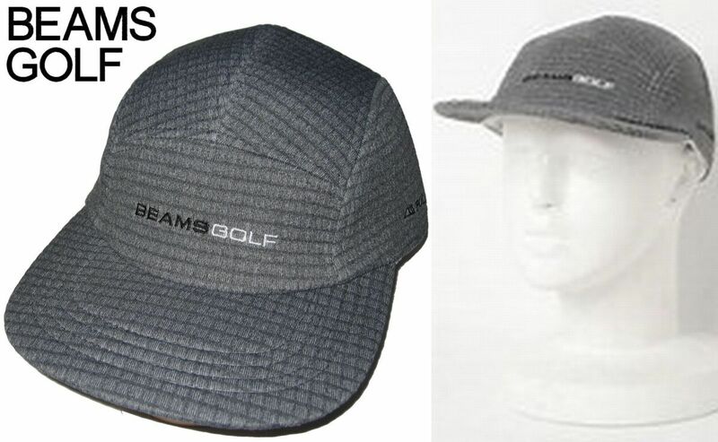 新品 定価￥6,600 ▼ BEAMS GOLF ビームス ゴルフ ▼ キャップ メンズ フリーサイズ 帽子 POLARTEC 高機能 グレー 灰
