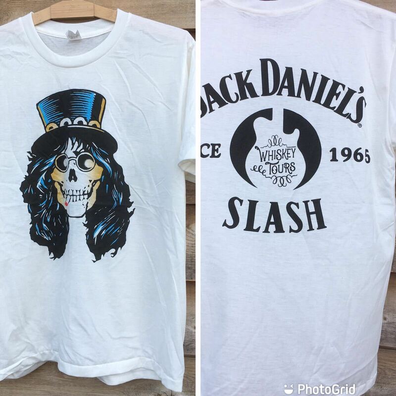80年代バンド　ガンズアンドローゼズ　スラッシュ　L バンドTシャツ ロックTシャツ