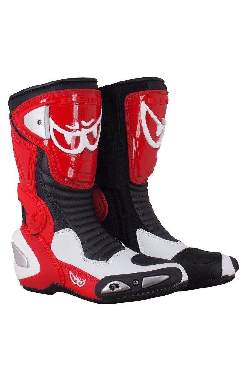 BERIK ベリック レーシングブーツ BOT-1289-BK RED 40サイズ サーキット ツーリング 【バイク用品】