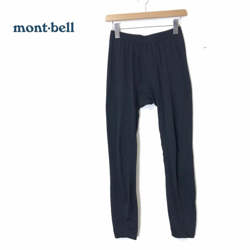 A1729-N◆良品◆ mont-bell モンベル ジオライン タイツ Men's メンズ アンダーウェア ◆ sizeL ブラック 黒 ポリエステル100