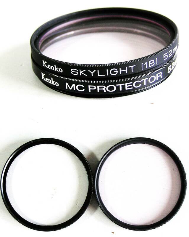 KENKO　(93)　 美品・レンズフィルタ　52㎜　Protecter/Skylight　 合計2個（レンズ保護兼用、紫外線吸収）　ケンコー