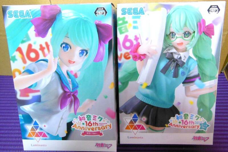 初音ミク Luminasta フィギュア 16th Anniversary KEI ver. ぶーた Ver. 2種セット 送料710円～