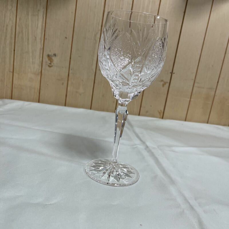 HOYAワイングラス　1個　クリスタル 高さ約21㎝　直径約8㎝　エ-1