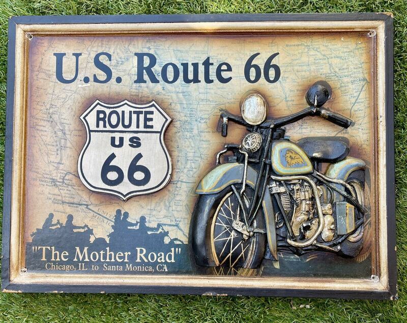 アメリカン雑貨　バイク　アート　壁飾り 立体　幅54㎝　高さ約40㎝　最大厚み約5㎝　イー10