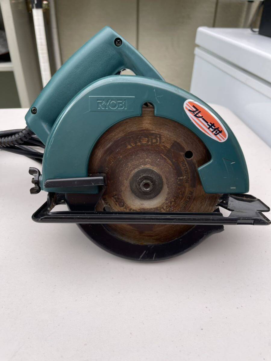 丸ノコ　RYOBI マイスピードリー（ブレーキ付）MW-14S 使用丸ノコ140㎜　木工用丸ノコ　動作確認済　電気丸ノコ エー10