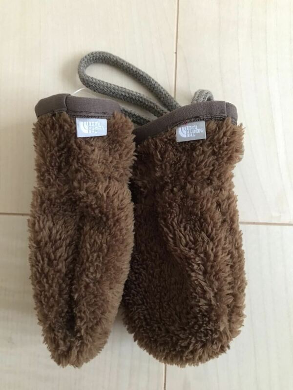 THE NORTH FACE BABY FLEECE MITT BROWN ノースフェイス ベビー フリース ボア ミトン ブラウン パープル レーベル マウンテン ヌプシ 80