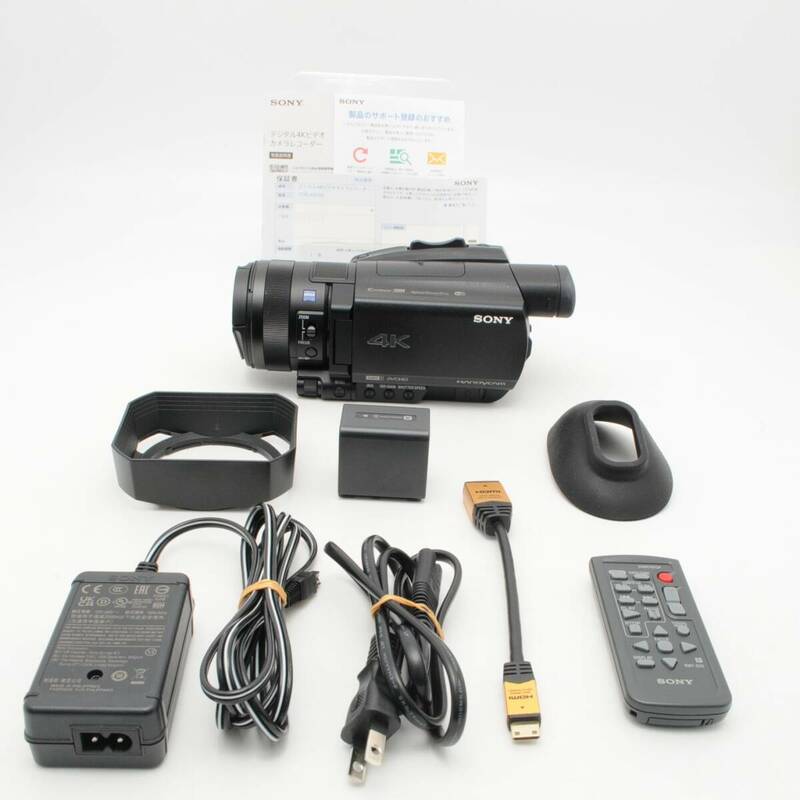 【A77】ソニー SONY 4K ビデオカメラ FDR-AX700 ブラック 光学ズーム12倍 1.0型 Exmor RS CMOSセンサー