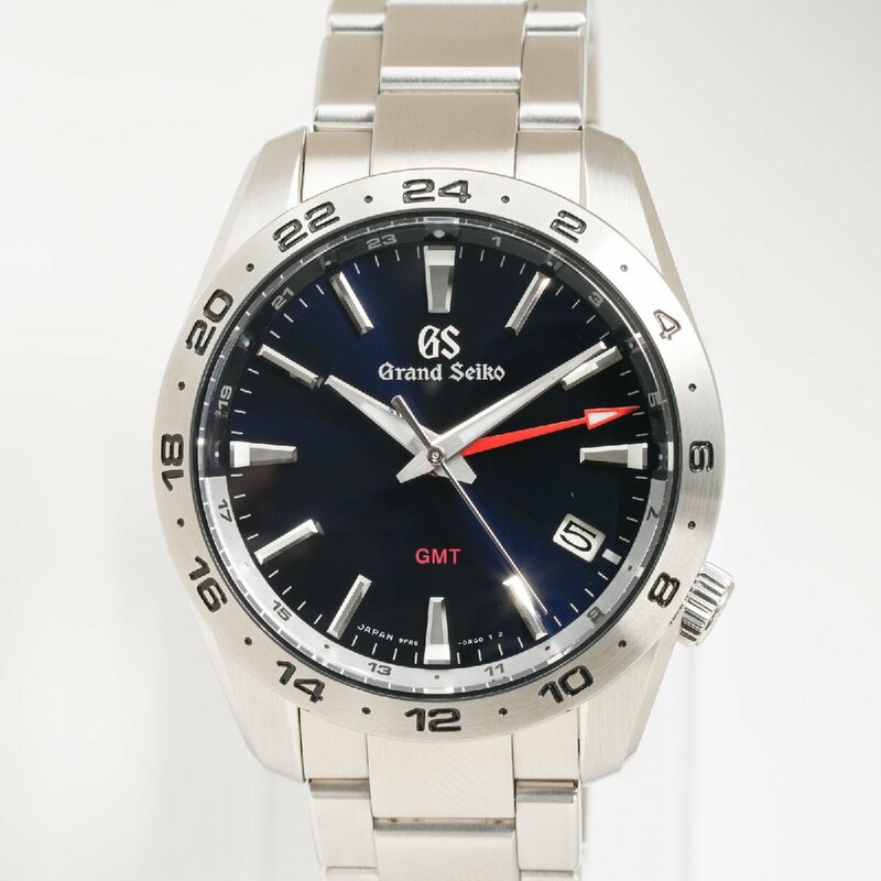セイコー SEIKO 腕時計 グランドセイコー スポーツコレクション GMT SBGN029 青文字盤 メンズ クオーツ 中古 極美品 [質イコー]
