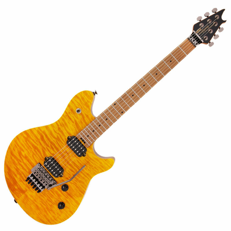 EVH イーブイエイチ Wolfgang WG Standard QM, Baked Maple Fingerboard, Transparent Amber エレキギター