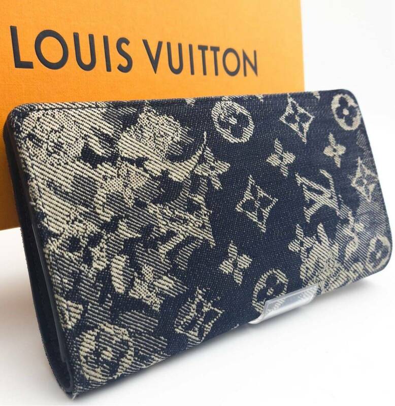 LOUIS VUITTON 未使用に近いモノグラムタペストリーポルトフォイユブラザ長財布 二つ折り財布ルイヴィトン Louis Vuitton 