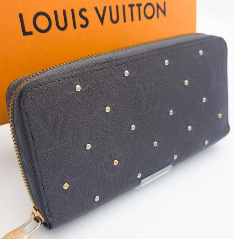 LOUIS VUITTON 最高級美品モノグラム アンプラントスタッズジッピーウォレット ラウンドファスナー 長財布 ラウンドジップ