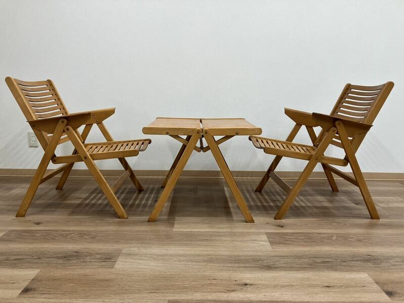 REX chair Niko Kralj Vintage Folding Chairs & Table 1952 北欧 東欧 ユーゴスラビア ニコ クラリ 狭小住宅 折り畳み eames plywood