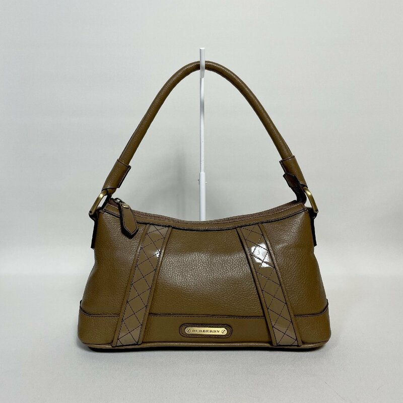 2404-23-2｜美品｜BURBERRY バーバリー ハンドバッグ レザー ブラウン ワンショルダー