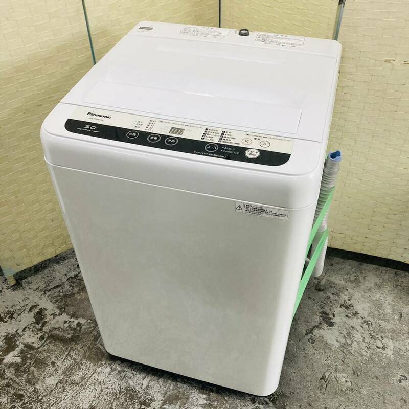 送料無料!!Panasonic パナソニック 5.0kg 全自動洗濯機 NA-F50B11C 洗濯機 上開き 動作品 2018年製/041-03