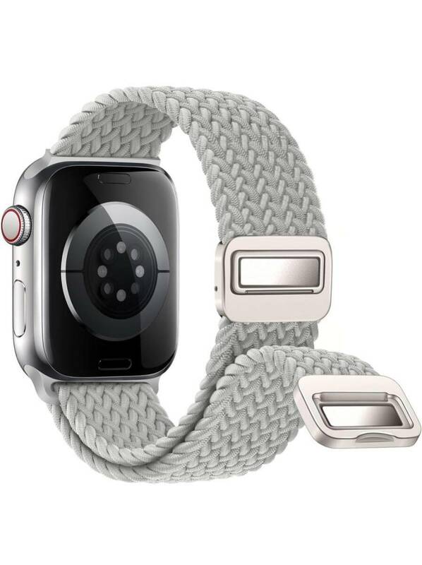 アップルウォッチ バンド Apple Watch バンド 49mm 45mm 44mm 42mm 磁気吸着式バックル 強力な磁石 サイズ調整ナイロン素材　男女兼用