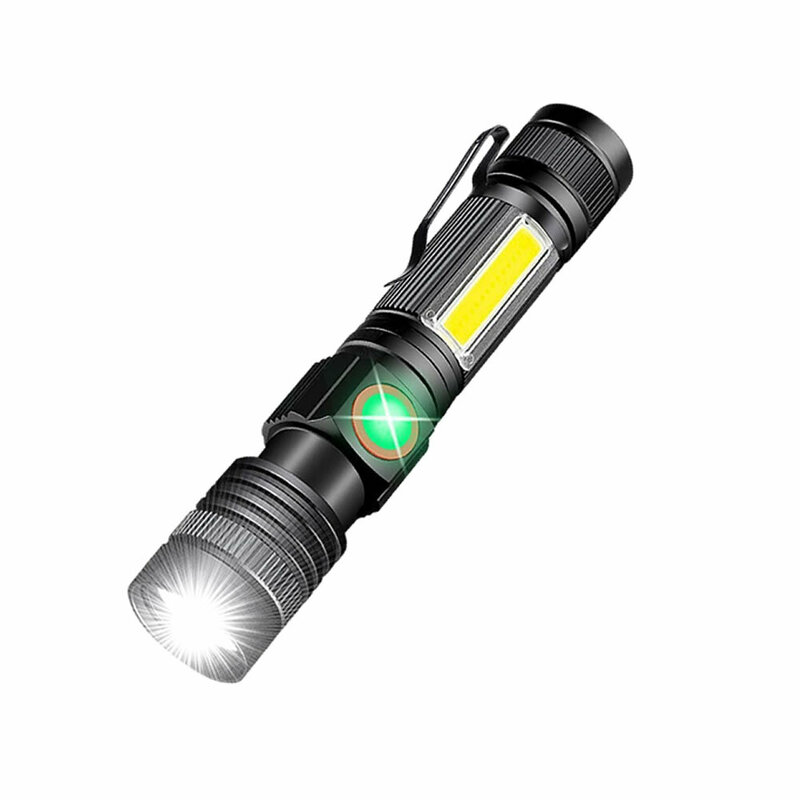 懐中電灯 LED COB 強力 500ｍ ズーム 停電 高輝度 ハンディライト USB 充電式 アウトドア 照明 車 整備 マグネット el-kinglight