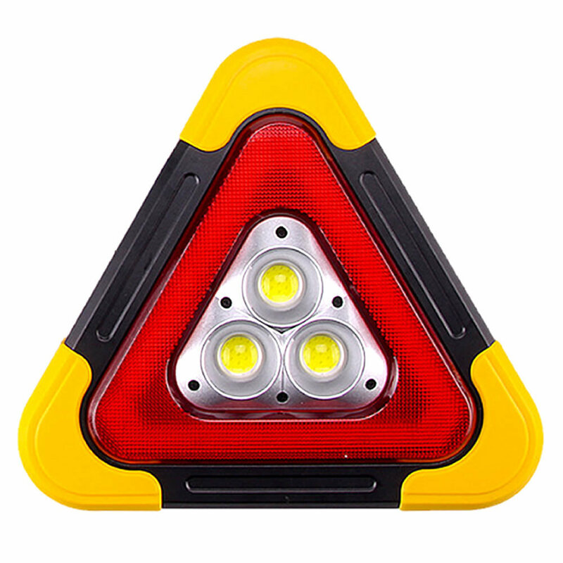車用 LED 昼夜間兼用型　警告板 反射板 三角表示板 三角停止灯　災害 緊急時 非常時　追突 防止　事故 安全 作業灯tecc-keidled02