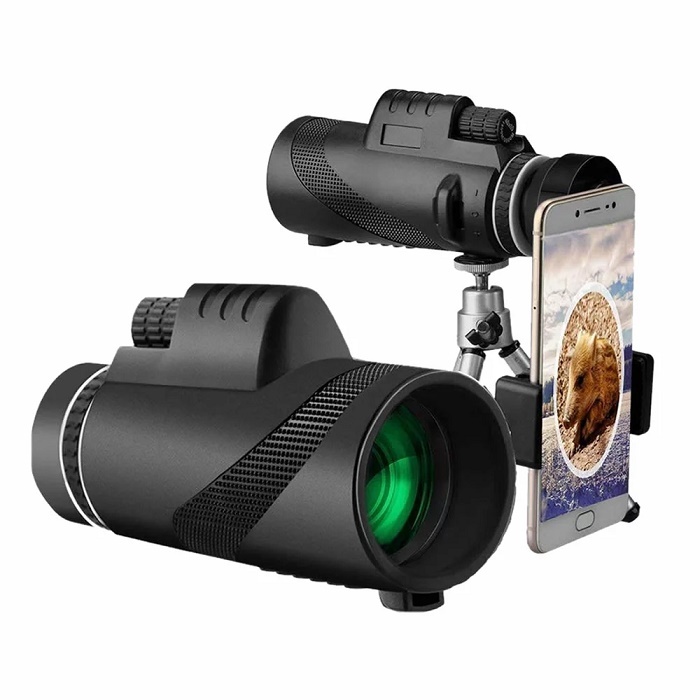 単眼鏡 望遠鏡 ズーム 40x60 高倍率 三脚付き スマホ 望遠レンズ 小型 軽量 防塵 防水tecc-boutangan