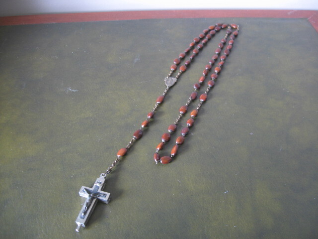 ★アンティーク品★ロザリオ 開閉可能なクロス キリスト ネックレス ペンダントトップ フランス