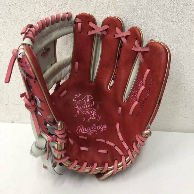 ⑯Rawlings ローリングス グローブ 右投げ 右利き用 RED レッド GR2HON62 軟式 内野手用 野球用品