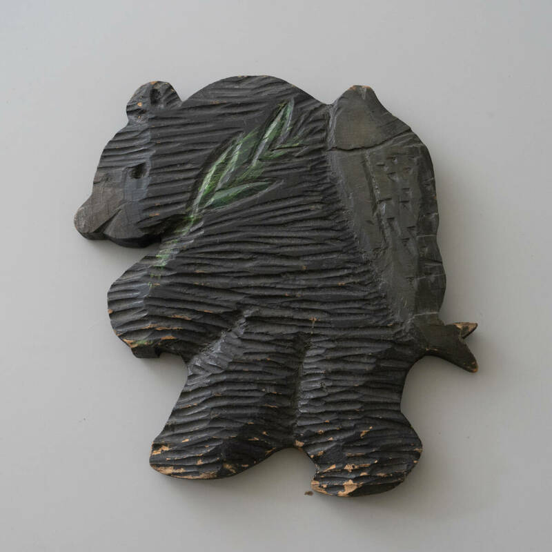 木彫の熊 北海道 民芸品 木彫り熊 木製彫刻 飾り オブジェ 置物 民藝 可愛い 木彫熊 レリーフ
