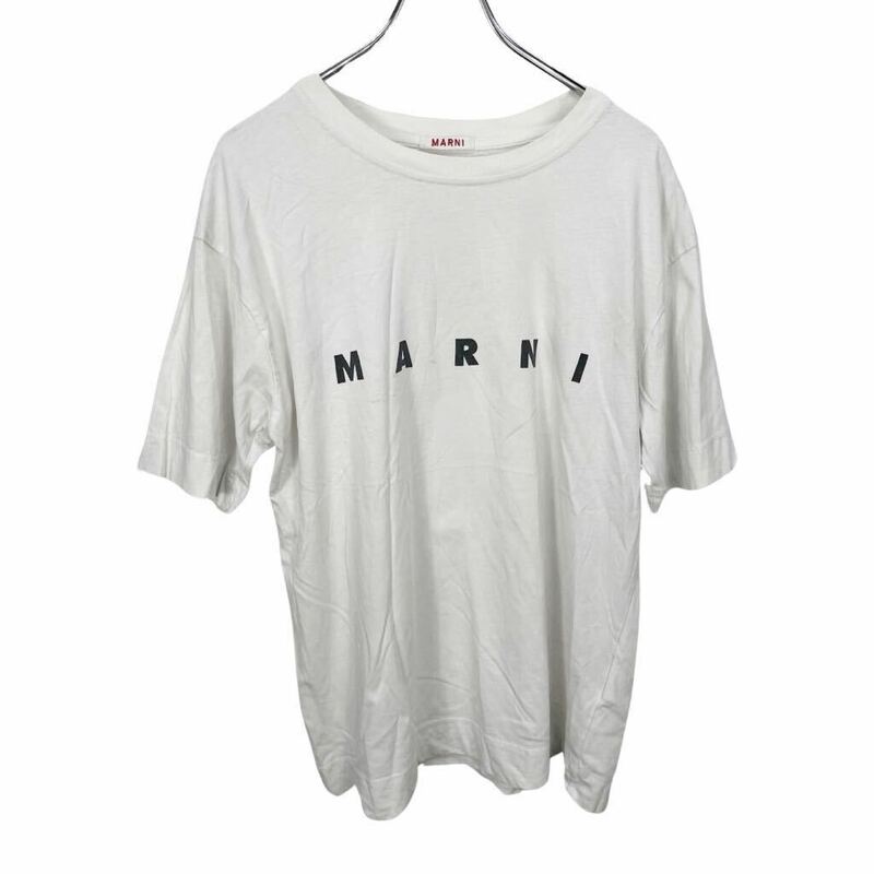 MARNI マルニ　レディース　ホワイト 半袖 Tシャツ トップス　プリントTシャツ