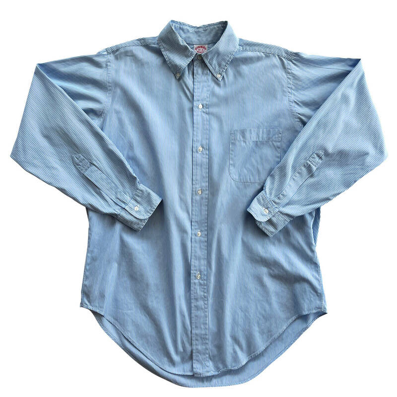【Vintage】Brooks Brothers ボタンダウンシャツ 15 1/2 - 3 ストライプ ブルックスブラザーズ MADE IN USA ６ボタン 1970s