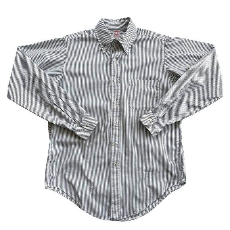 【Vintage】Brooks Brothers ボタンダウンシャツ 15 - 4 ストライプ ブルックスブラザーズ MADE IN USA 1980s
