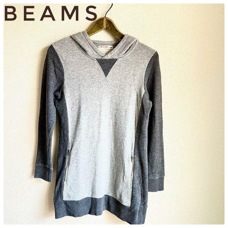 BEAMS ビームス ロングパーカー スウェット レディース トップス