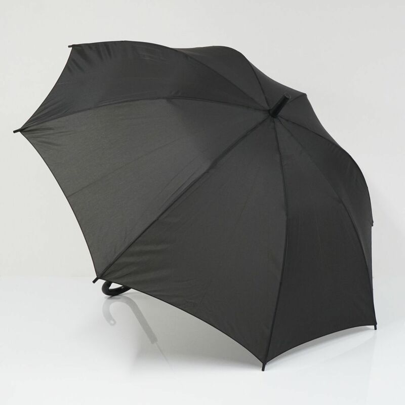 M04 MUJI 無印良品 傘 USED美品 しるしのつけられる傘 ブラック 黒 無地 グラス骨 男女兼用 左利き兼用 60cｍ KR