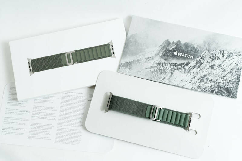 Apple Watch Ultra 純正 グリーンアルパインループ M アップルウォッチウルトラ 49mm 45mm 44mm 49ミリ 45ミリ 44ミリ