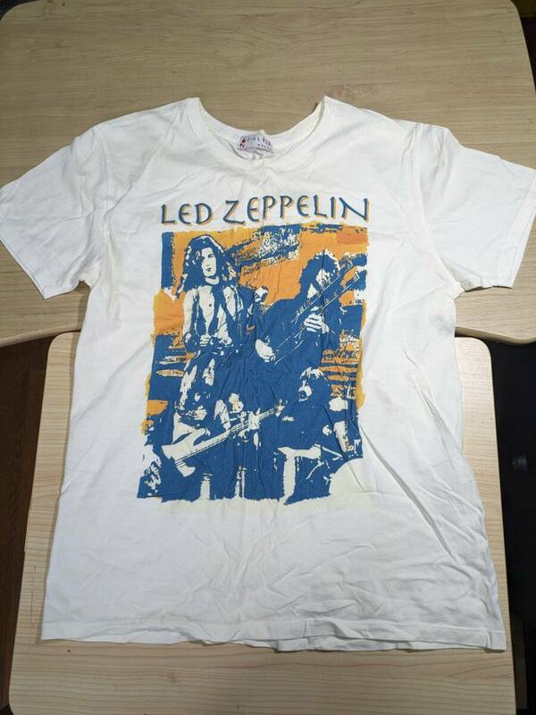 【服飾】 ビンテージ レア Tシャツ バンド レッド ツェッペリン Led Zeppelin 白 M