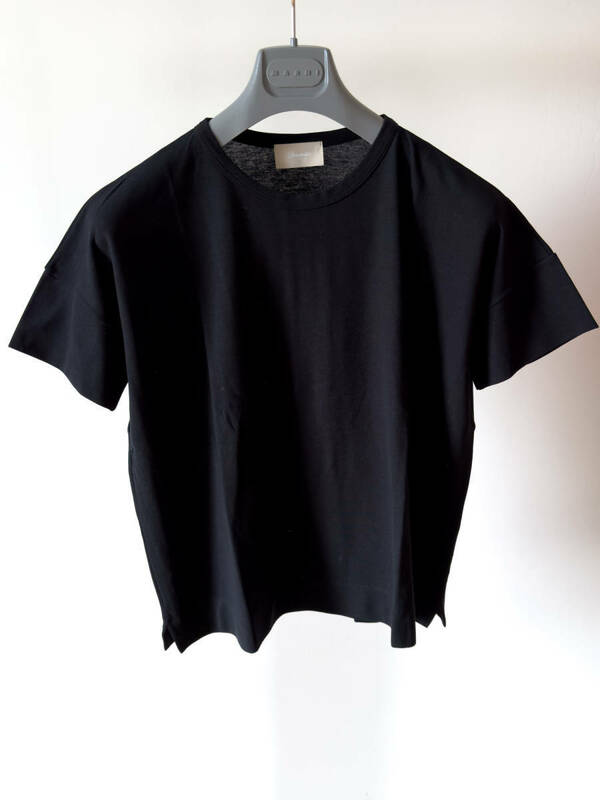新品 S Drumohr ジャージー オーバーサイズ Tシャツ ブラック ドルモア イタリア製