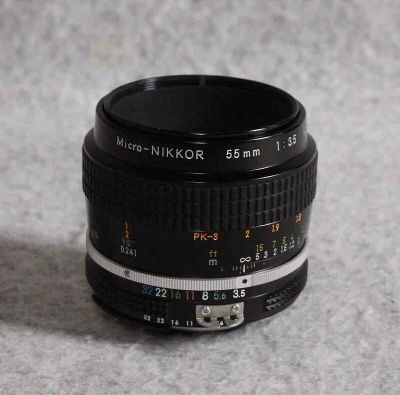 [is344]ニコン　レンズ マイクロニッコール 55mm f3.5 　nikon LENS Micro-NIKKOR マクロレンズ 1:3.5