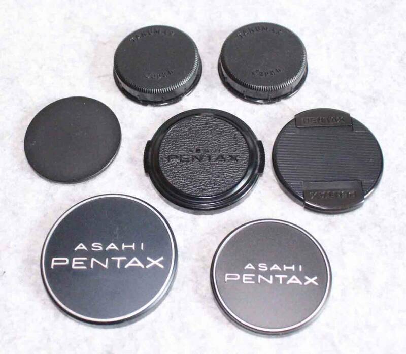 [is289]アサヒ　ペンタックス　レンズキャップ 7個　52mm 内径51mm 60mm ASAHI PENTAX LENS CAP 前蓋 後蓋 M42 ボディキャップ まとめ