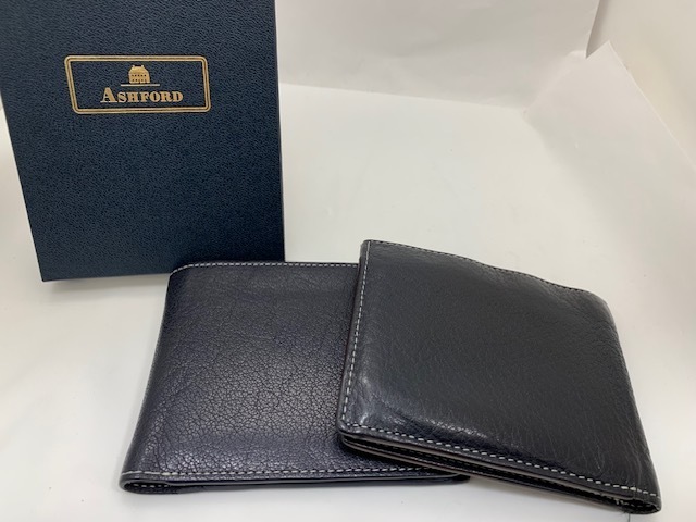 ☆1000円スタート☆ Ashford アシュフォード ブランド 高級 本革 二つ折り財布　2点セット　◆23819