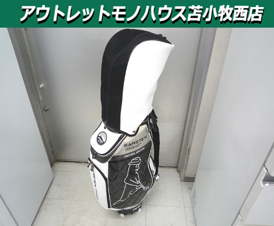 ゴルフ キャディバッグ PING KARSTEN CB-C202 4分割 ホワイト×ブラック 中古 PING 苫小牧西店