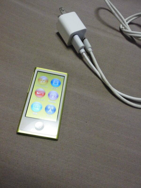 極上美品　iPod nano 16GB　 MD476J　 A1446 　第7世代　グリーン　純正充電器付属　動作品