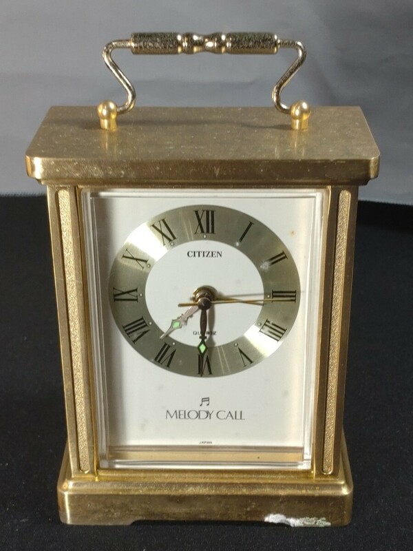 置時計 CITIZEN クォーツ MelodyCall　メロディカール　時計は動きますがアラームがなりません。ジャンク
