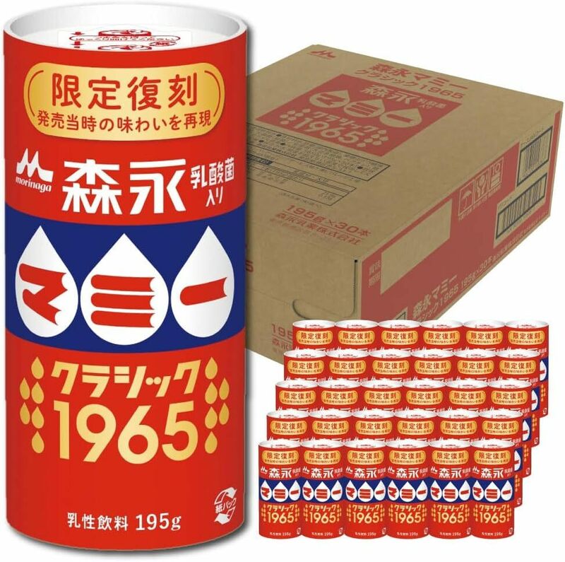 マミークラシック 森永 マミー クラシック1965 乳酸菌入り 195g×30本 カート缶 | 発売当時の味わいを再現