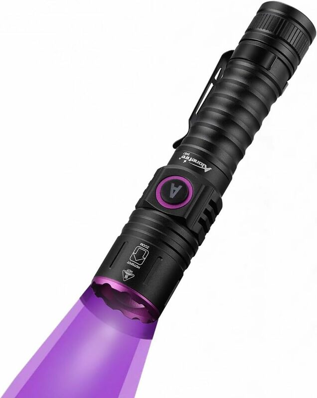 Alonefire SV87 5W 紫外線 ズーム ブラックライト 強力 UV LED ライト 波長365nm C型USB充電式 