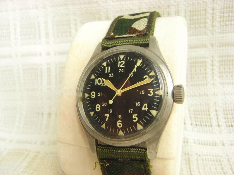 米軍及びnato軍共用時計★ｇｇ－ｗ－１１３。手巻き。日差３０秒。調整済み(注油等)　ケース幅３２mm。ラグ幅１７mm。中古。