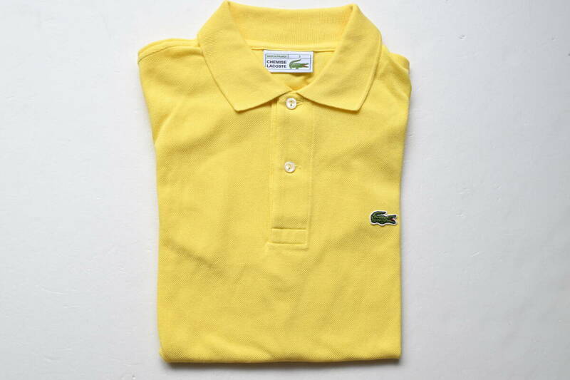 LACOSTE　ラコステ フランス製ポロシャツ　L1212L　黄色　3