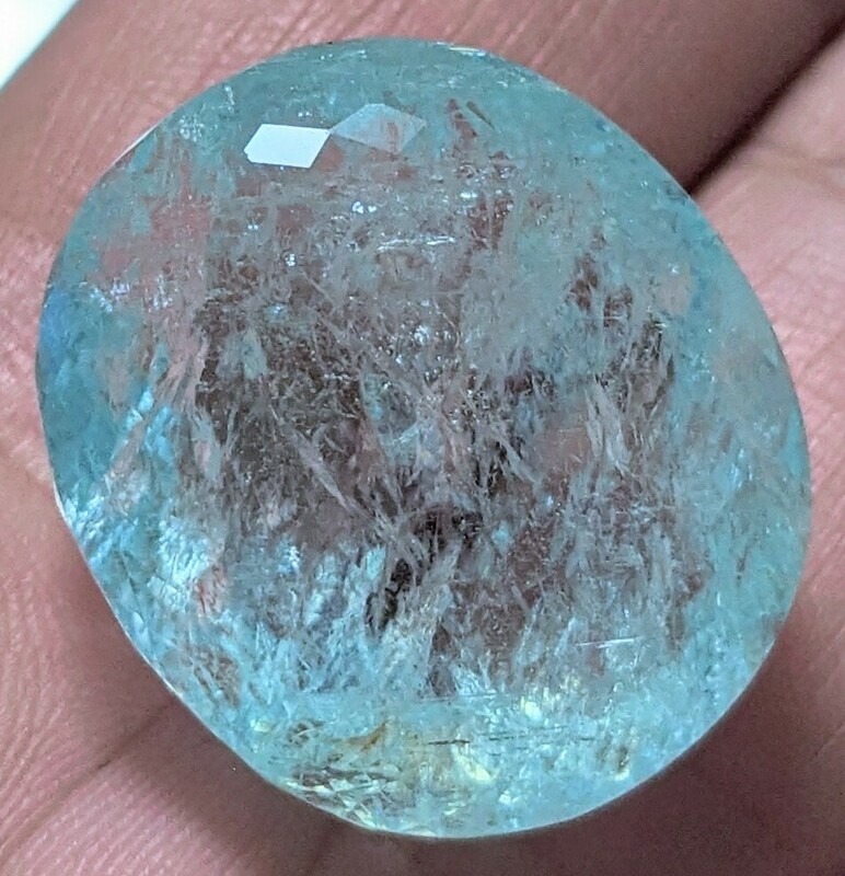 超巨大！ 天然パライバトルマリン 43.686ct 中央宝石研究所鑑別書＋分析報告書＋GIA鑑別書付き レアストーン ネオンブルー 希少サイズ