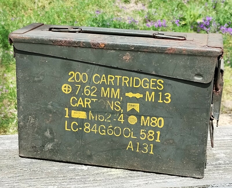 アモ缶　アーモ缶　ミリタリー　弾薬箱　NATO　ガレージ　弾薬箱 AMMO BOX　NATO US