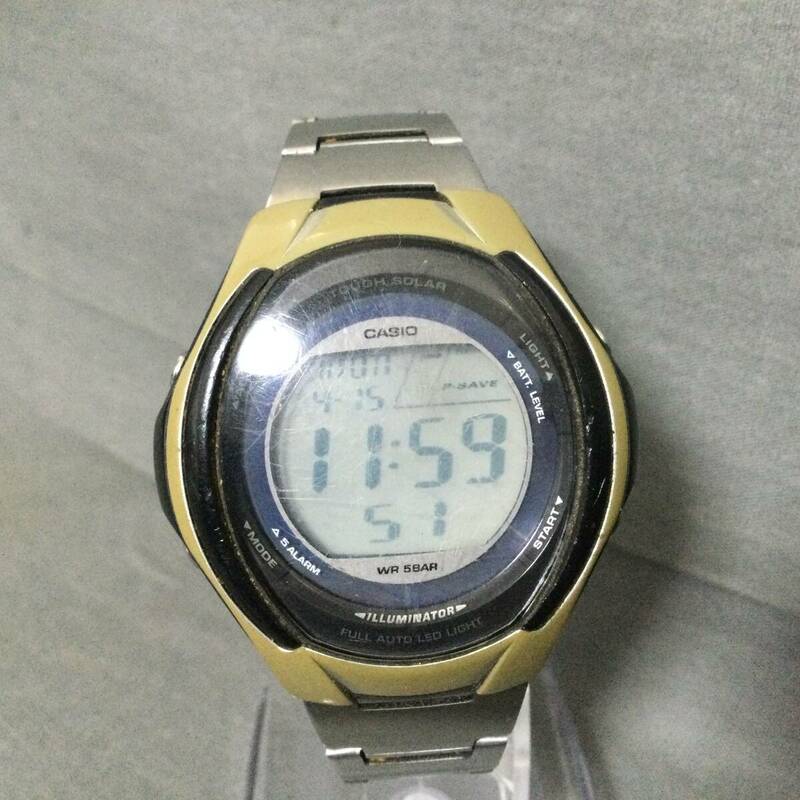 564/17　GJ60504　CASIO　WL-S21H　TOUGH SOLAR　デジタル　稼働　シルバーカラー　腕時計　カシオ