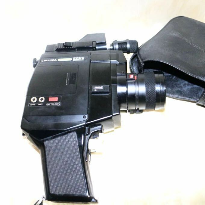 外観美品【8mmフィルムカメラ】ジャンク　FUJICA Single-8 P500 SOUND ケース付き フィルム ビデオ